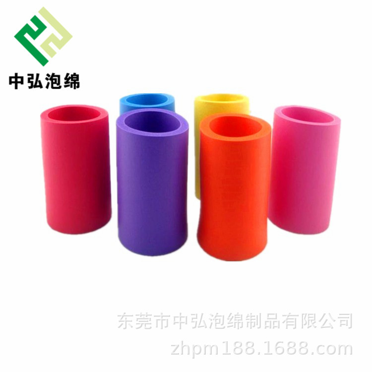 专业生产NBR彩色橡塑杯套尺寸可定 NBR运动器材橡塑管把套批发