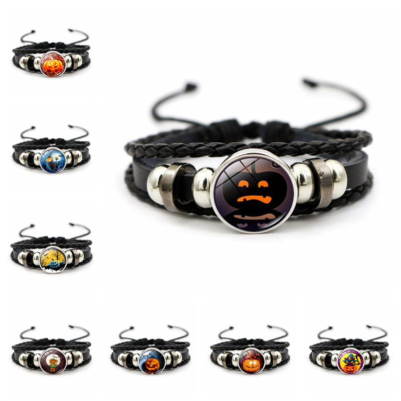 Bracciale con perline tema halloween gioiello in metallo_voghion.com