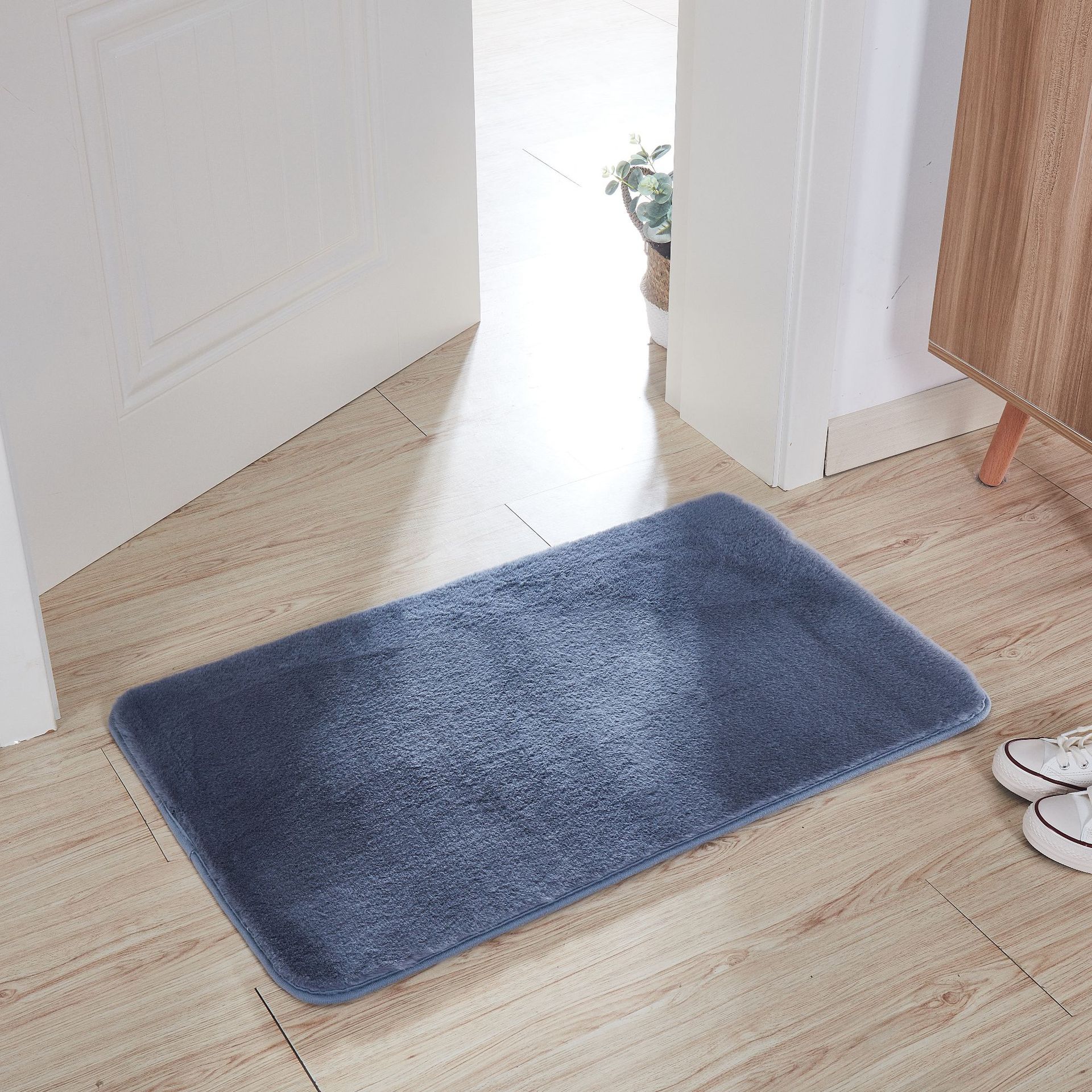 加厚加密客厅卧室仿兔毛地毯地垫门口进门门垫浴室厨房脚垫定制