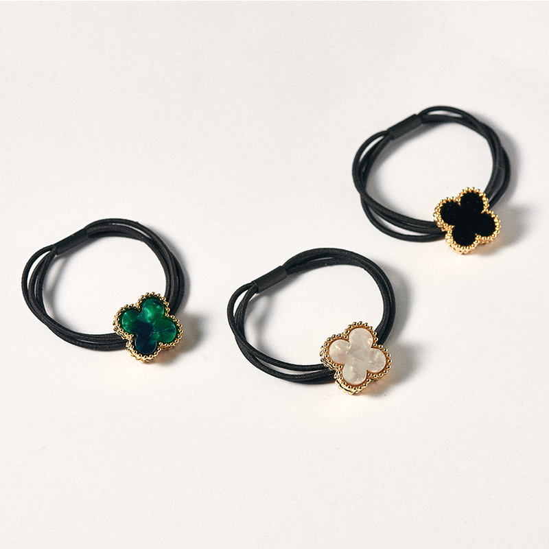 发圈头绳韩国小清新简约成人个性森女系四叶草扎头发皮筋皮圈发饰