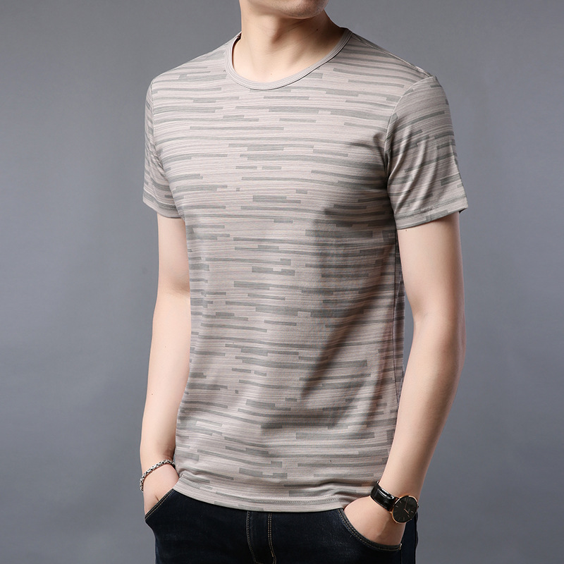 2019新款男士短袖t恤打底衫时尚男装 男式休闲圆领体恤半袖男装|ru