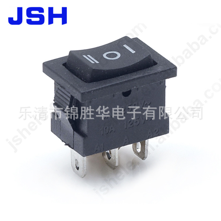 厂家批发 拨动船型开关KCD1 三脚 翘板电源开关