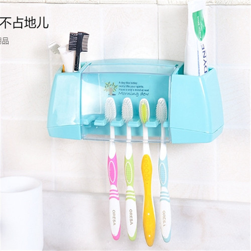 Creative strong adhesive multifunctional toothpaste and toothbrush holder bathroom toiletries storage rack toothbrush storage rack
