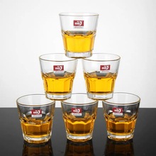 青苹果玻璃杯八角150ml特价酒吧KTV啤酒杯家用耐热玻璃杯