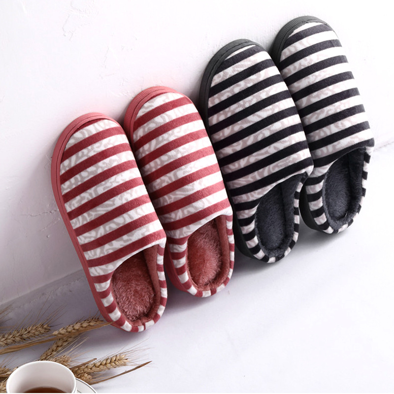 秋冬季棉拖鞋女情侶居家用室內保暖毛棉鞋家居包跟厚底月子地板拖