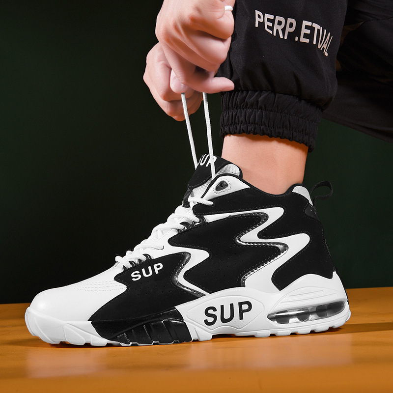 Winter basketball shoes men's high-top versatile student daddy shoes height increasing air cushion sneaker couple casual running shoes