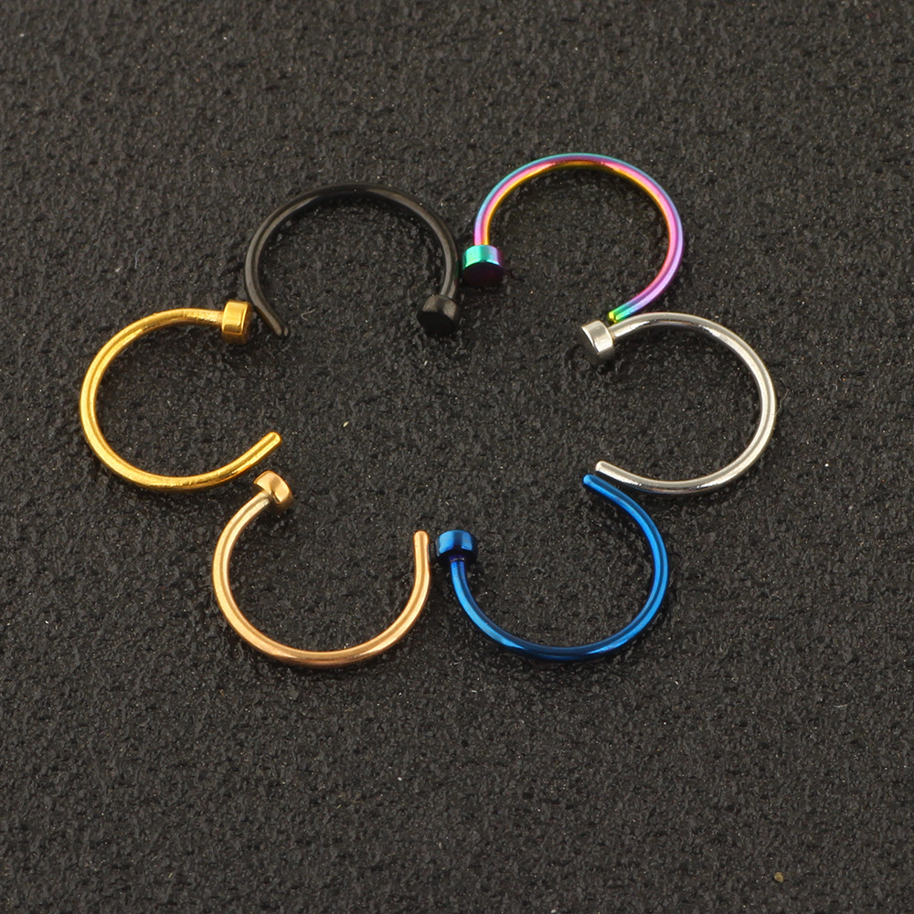 Pointed titanium steel lip stud product view