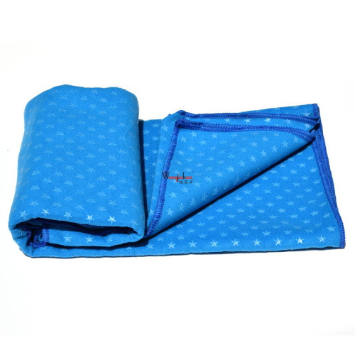 Flannel yoga towel star pattern grain pattern sweat-absorbent towel fitness yoga blanket with backpack