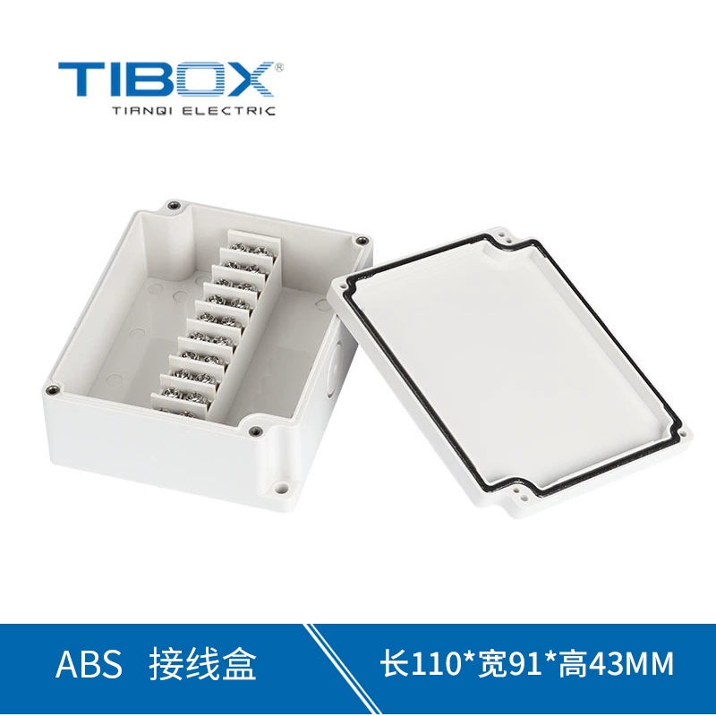 TIBOX оптовая продажа ABS распределительная коробка уплотнения IP66 с водонепроницаемым разъемом 6P Клеммная распределительная коробка на открытом воздухе