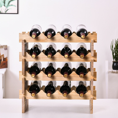 solid wood household Wine rack originality Wine Racks woodiness The wine bottle Storage rack Red Wine Swing frame Wine cabinet Shelf