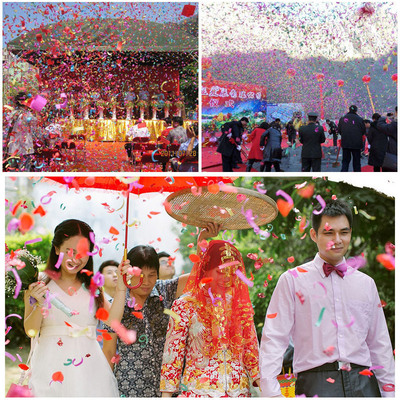 Wedding supplies wedding Salute FOUNTAINS Coloured ribbon Petal Flower color marry hold Choi shot Fireworks tube