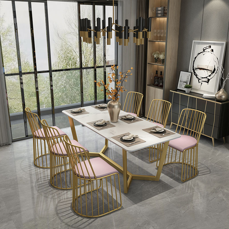 Northern Europe Wrought iron tables Western Restaurant originality Café household Small apartment Marble customized Conference table