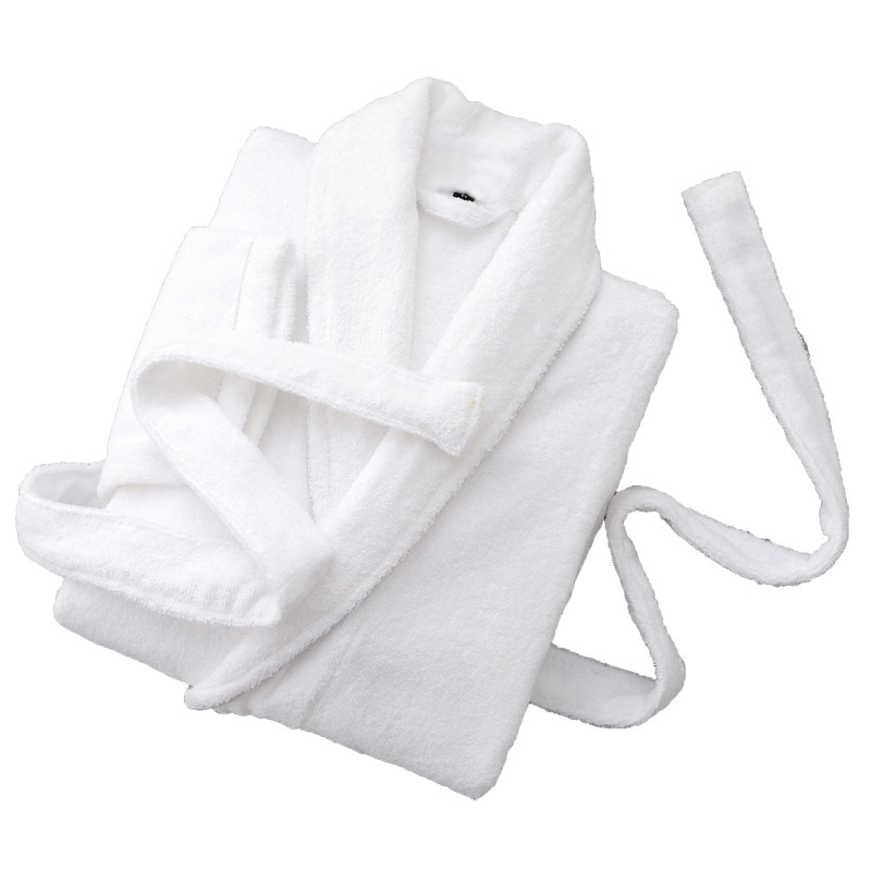 Algodón grueso Terry Albornoz Toalla de algodón material Otoño e Invierno hombres y mujeres pareja de manga larga Albornoz de algodón salón de belleza