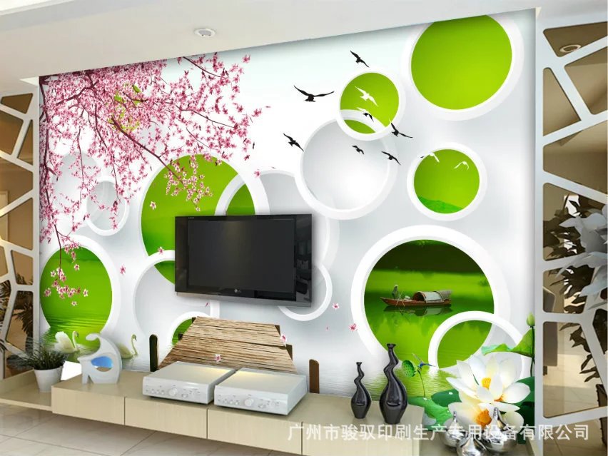壁畫背景墻打印機(jī)應(yīng)用場(chǎng)景圖片UV打印機(jī)