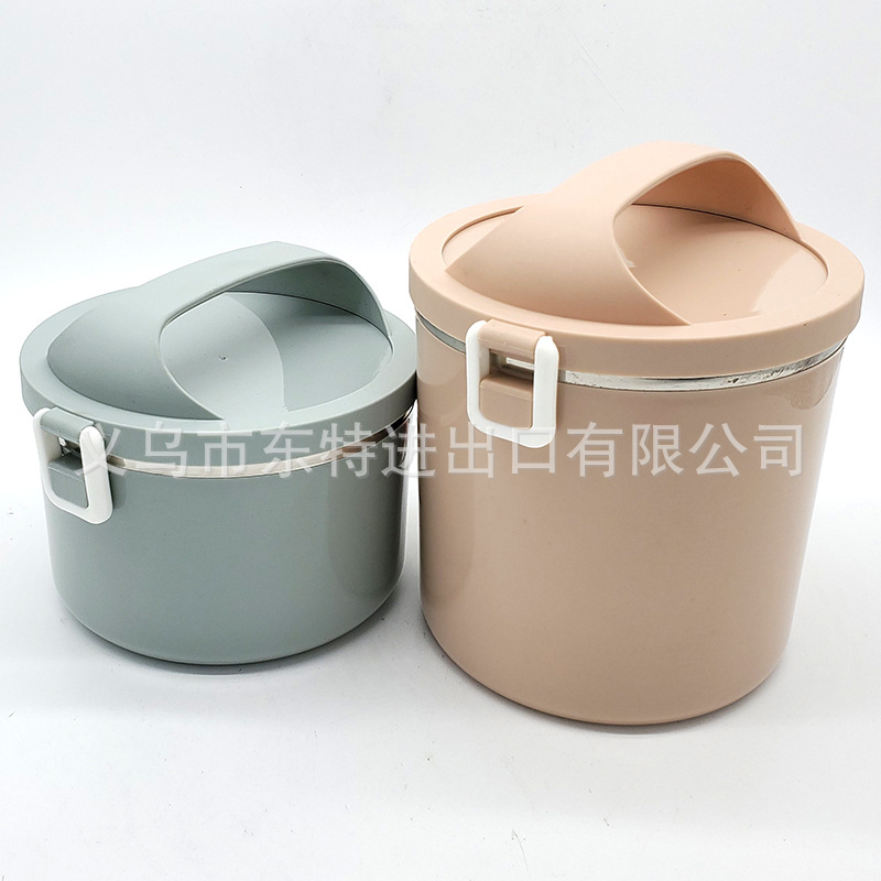 Factory direct sales of stainless steel basket student convenient lunch box, sealed leak-proof plastic steel food grid lunch box detail image 4