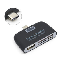 TF/SD读卡器Micro安卓OTG手机读卡器 多功能 七彩灯 USB供电接口
