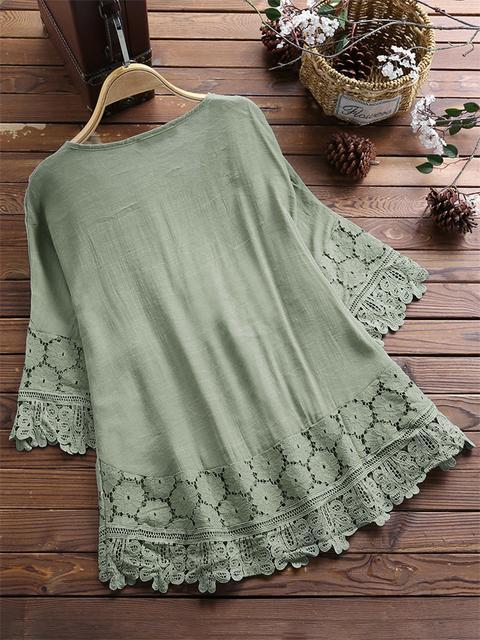 Women's Blouse Half Sleeve Blouses Elegant Solid Color Flower display picture 14