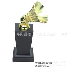 厂家直供 锌合金羽毛球比赛运动会奖杯 镀金人像奖杯 加工定制