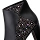 298-5 European and American fashion sexy banquet boots thick heel square head shiny diamond show thin nightclub high heel boots