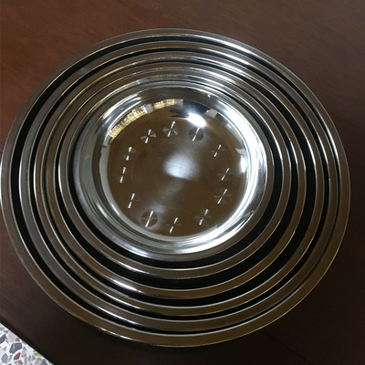 厂家 特厚加厚不锈钢盘 多用盘菜盘水果盘西餐盘5元店|ms