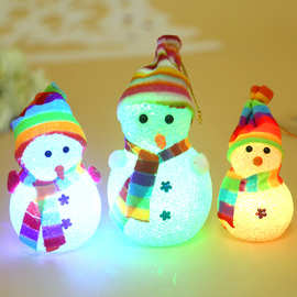 圣诞节装饰品LED灯亚克力雪人公仔灯圣诞礼品礼物圣诞发光用品