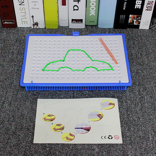 Factory direct sales of children's magic sticky thread board large box children's DIY hand threading drawing board early education toys