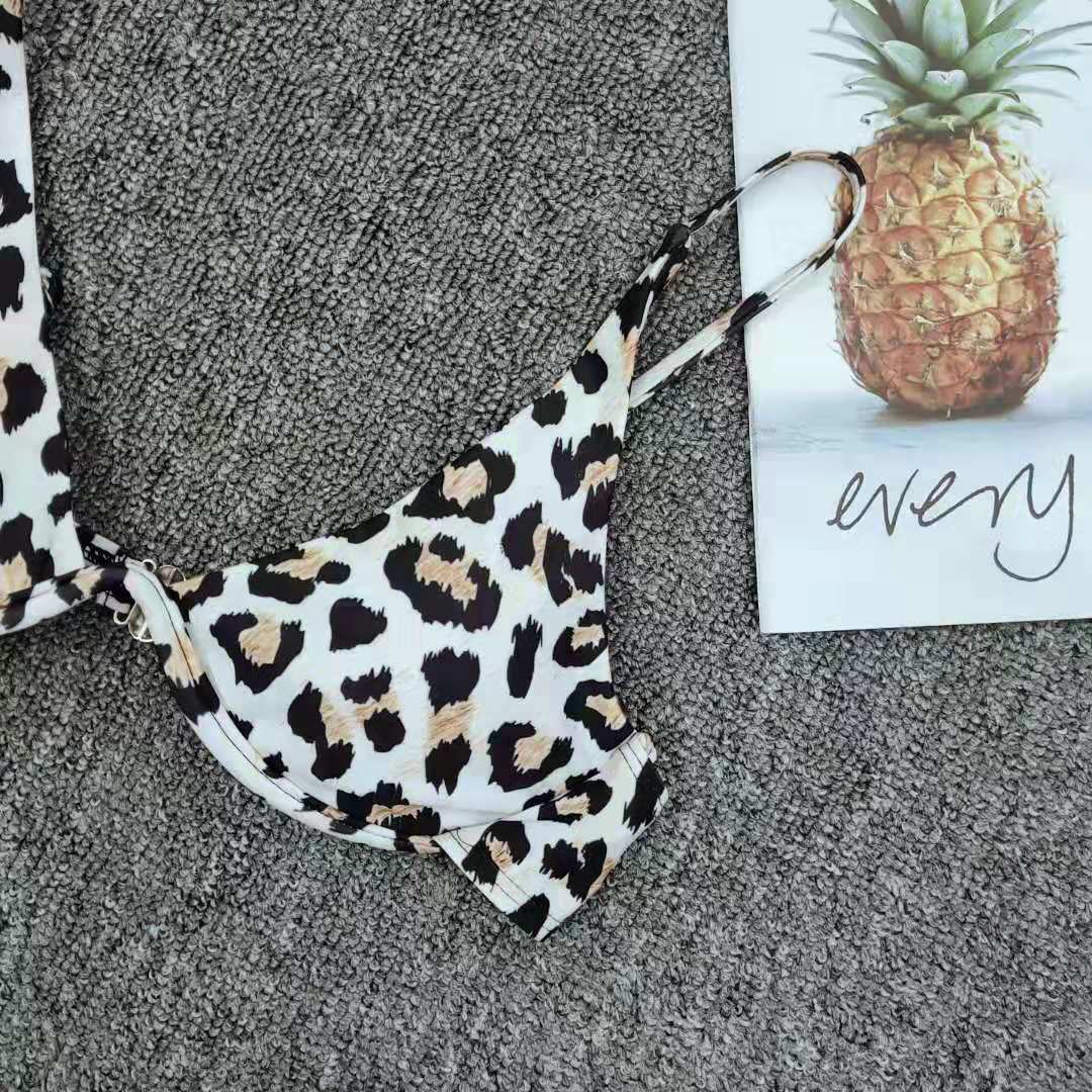  Leopard Print Stitching Sexy Swimwear NSZO1629