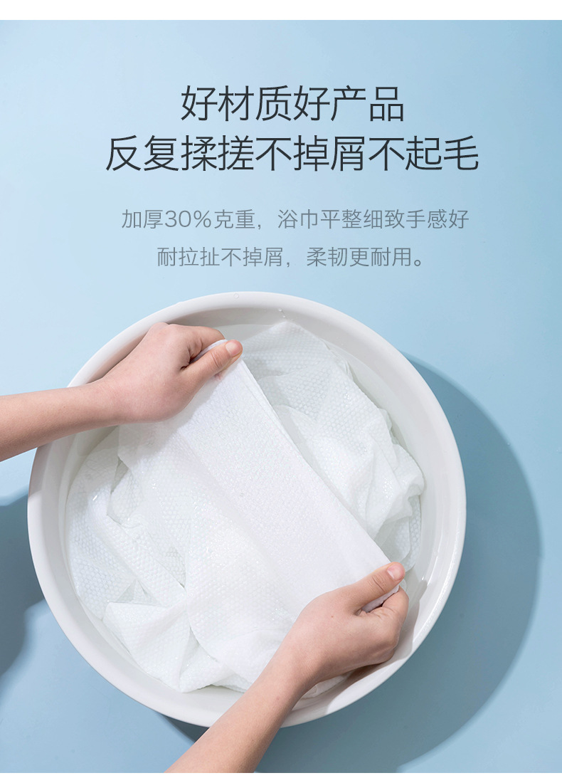 旅行出差一次性浴巾 棉加厚款一次性毛巾旅游速干毛巾非压缩毛巾详情6