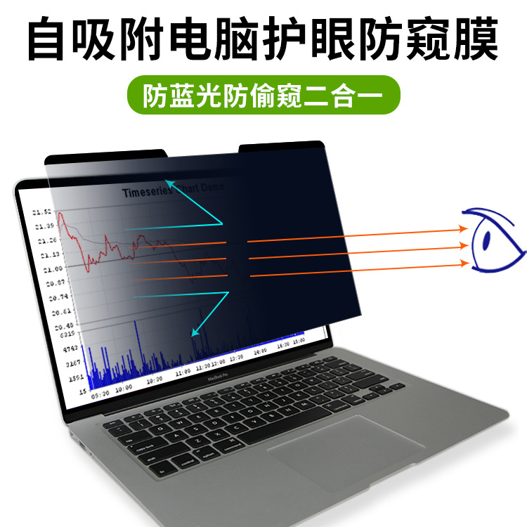 macbookpro16寸智能磁铁防窥膜防蓝光防窥膜保护隐私防窥视贴膜