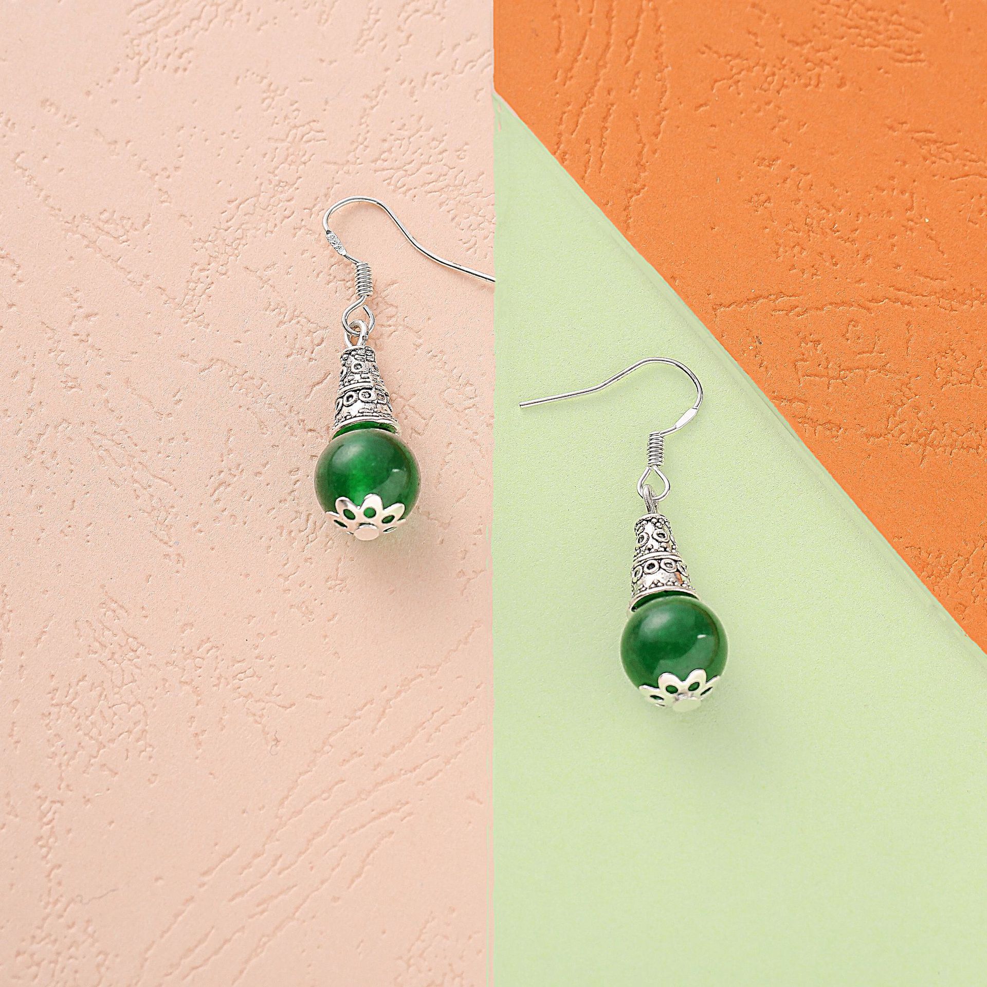 Earrings jade