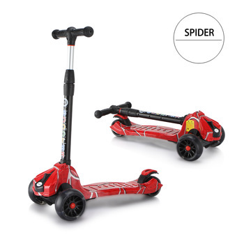 Transfronterizos dedicados a la altura de tres velocidades de dirección de gravedad ajustable PU rueda flash scooter para niños de 3 - 12 años