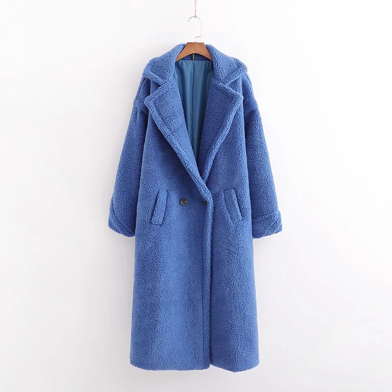 abrigo acolchado de algodón de lana de cordero suelto grueso de invierno NSAC13953
