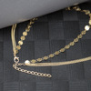 Accessory, nail sequins, chain for key bag  from pearl, pendant, necklace, European style, Amazon