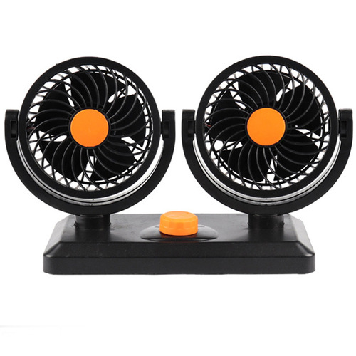 Car fan car double-head 12V24v van minivan refrigeration powerful large-voltage car electric fan