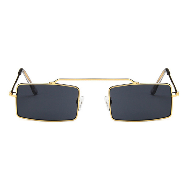 European And American Retro Metal Small Square Sunglasses 195 Trend Ocean Piece Sunglasses Fashion Single Beam Sunglasses