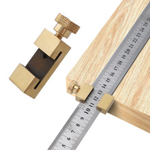 钢尺限位调节块 定位块 木工划线定位器 黄铜限位器 直尺划线挡块