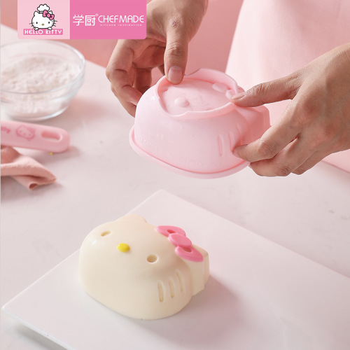 ChefMade Kitten Cat Cartoon Mousse Cake Mold, Silicone French Style - 4-inch & 6-inch Chiffon Baking Molds