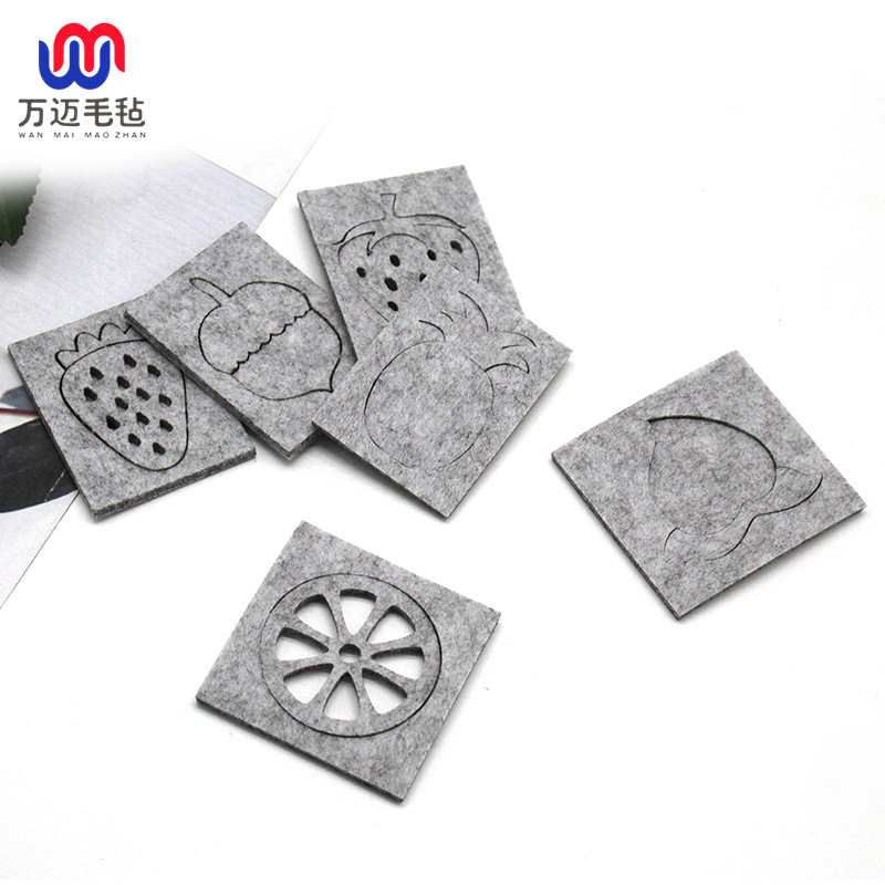 羊毛毡戳戳乐针毡手工diy玩具模具模板水果松果图案益智创意礼品