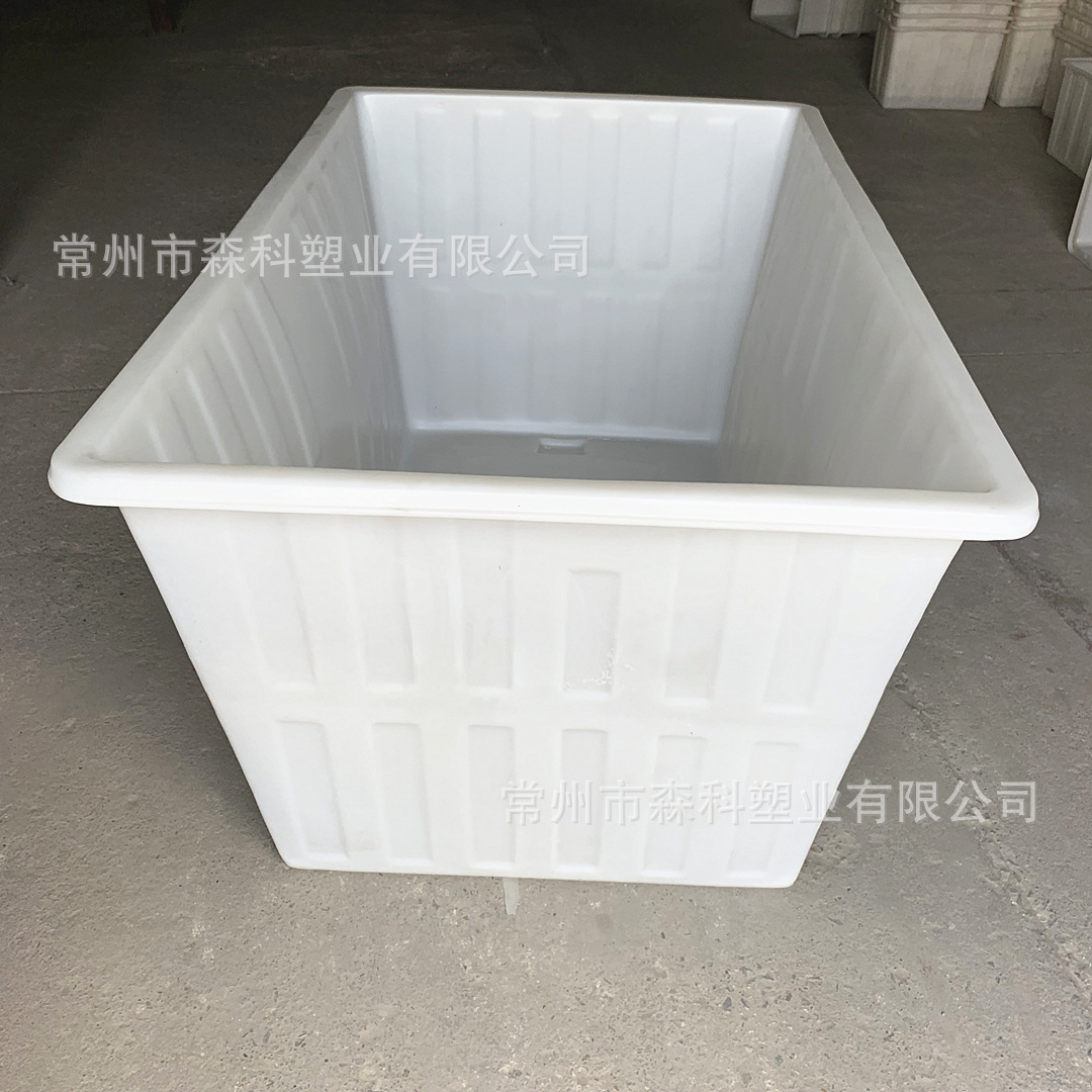 1800l塑料方箱推布车 纺织印染布车桶 牛筋方桶推车 水产鱼苗方箱