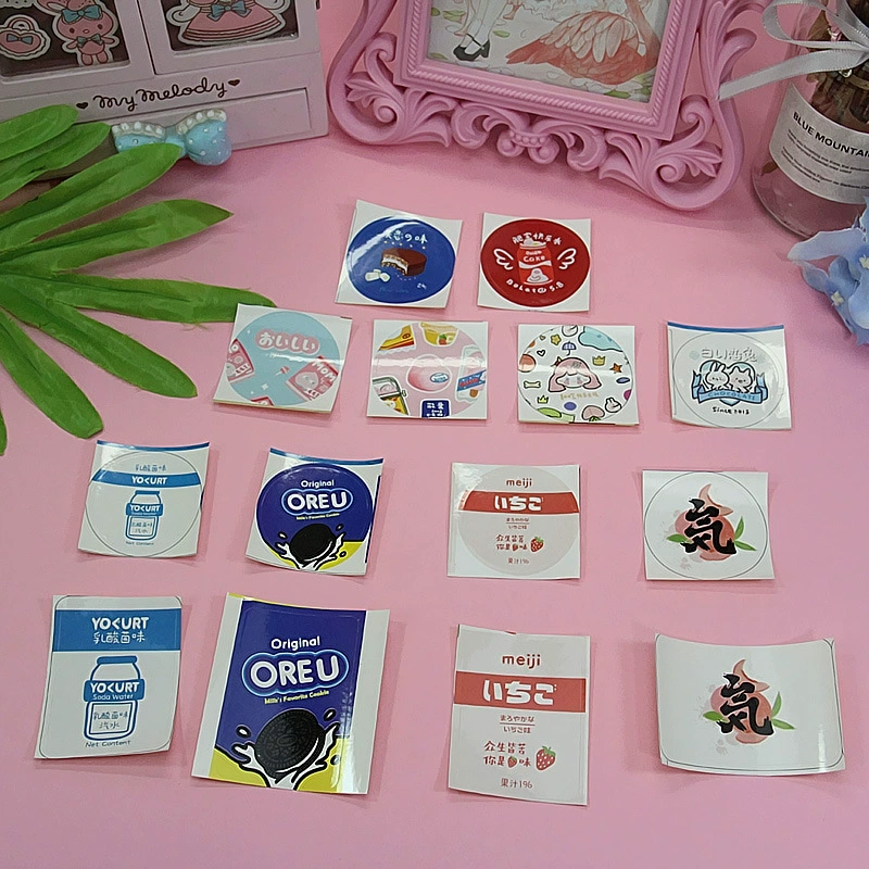 Милый INS Стиль Круглая слизь мультфильм молочнокислые бактерии клубника молочное печенье декоративная герметизирующая наклейка