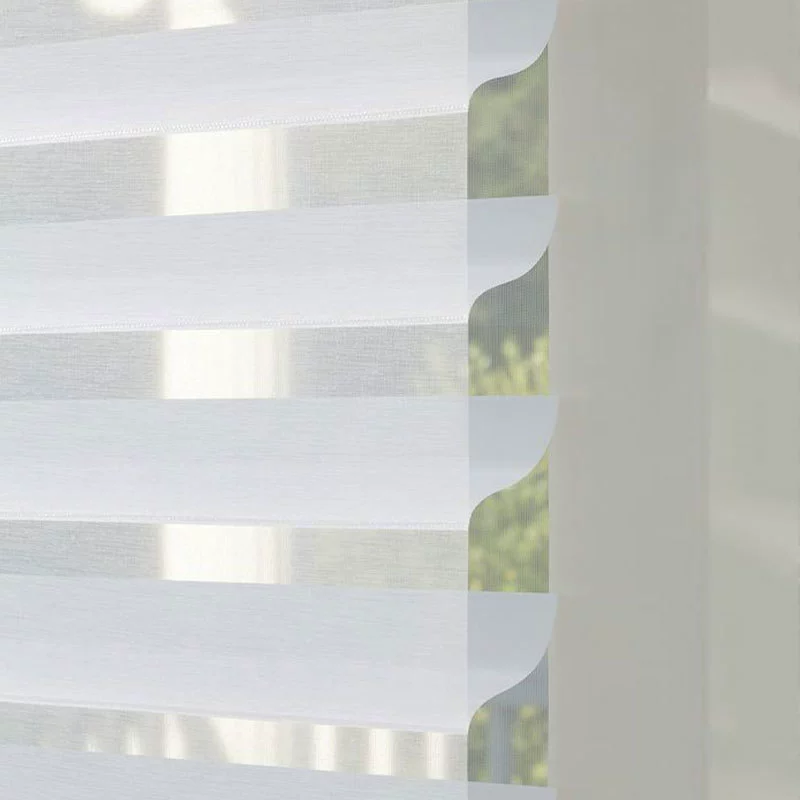 YUANJL study soft gauze curtain Shangri-La misaligned light-shielding adjustable horizontal strips breathable soft gauze curtain