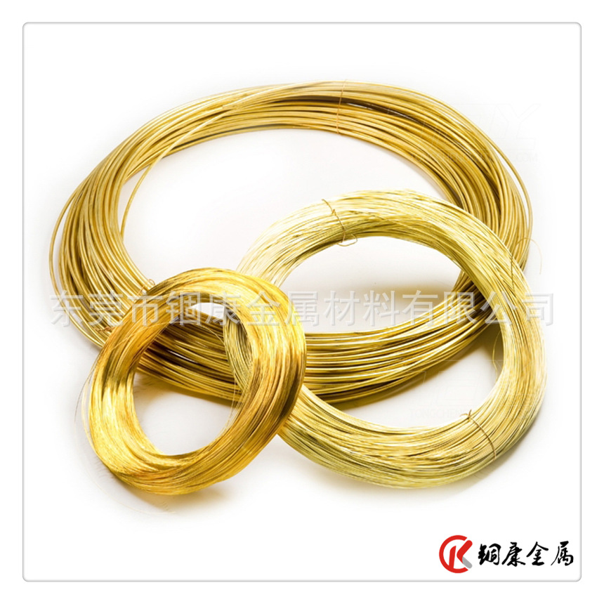 国标H65半硬黄铜线H62黄铜软线硬线 螺丝弹簧铜线H62黄铜扁线