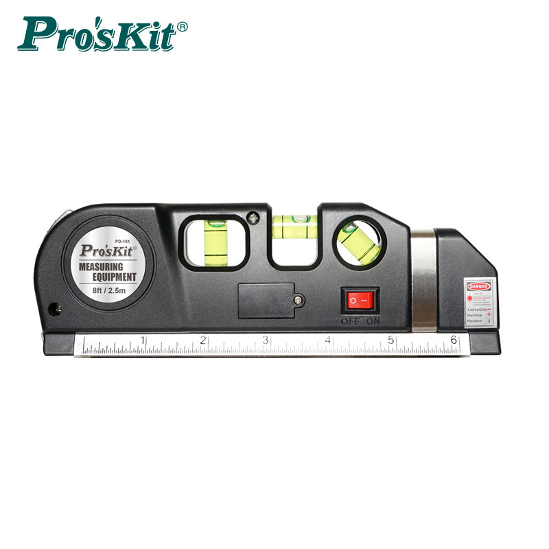 台湾宝工PD-161-C多功能激光水平打线器水平尺卷尺直尺四合一激光