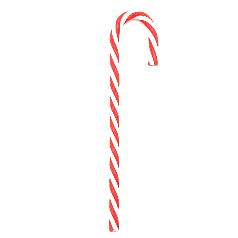 Christmas candy cane decoration, PS plastic, 15 cm, red‑white or mixed colors, bulk or packed