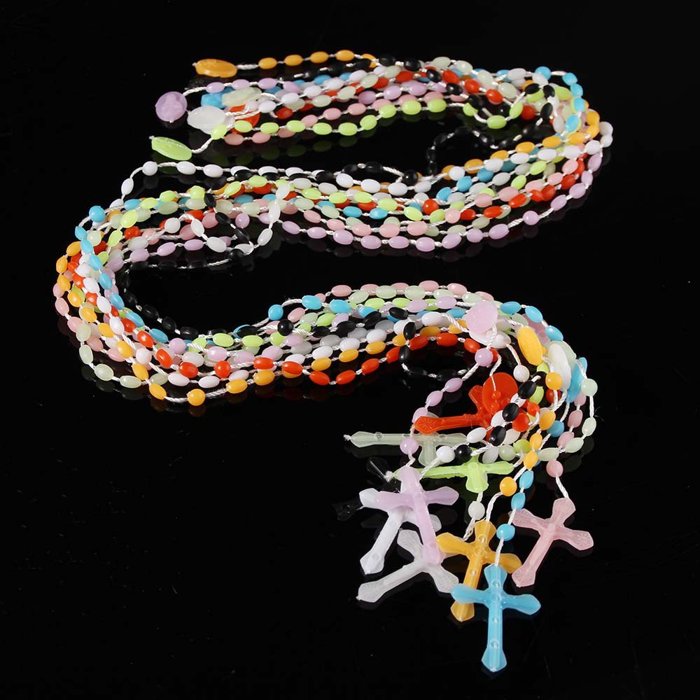 Streetwear Shiny Cross Plastic Unisex Pendant Necklace display picture 3