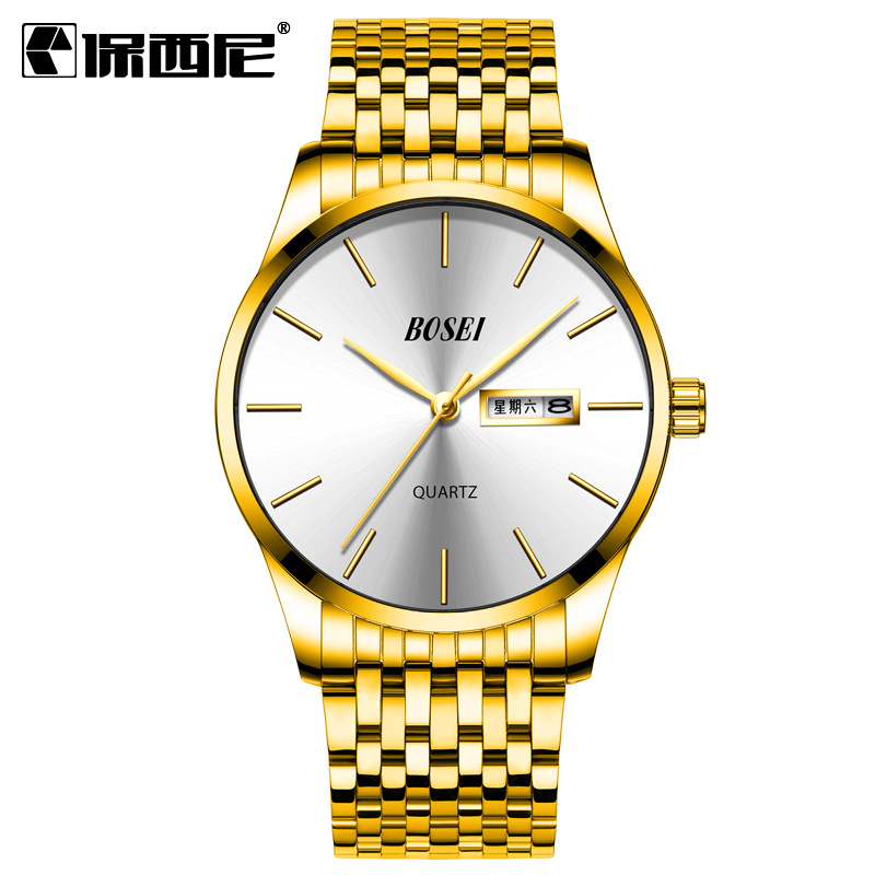 Золотой белый стальной ремешок