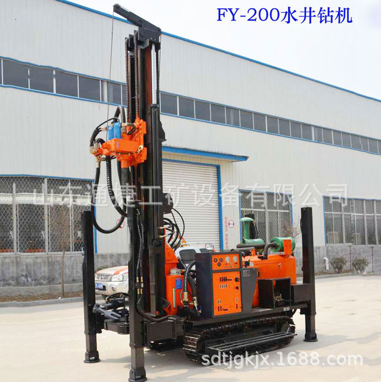 FY200气动水井钻机履带式气动液压水井钻机FY200履带式全液压钻机