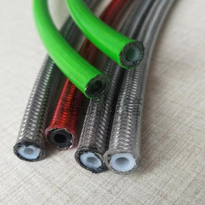 改装汽车AN6 改装油冷器管 聚四氟乙烯 黑线/彩线编织油冷器油