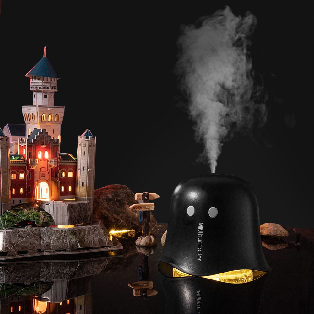 2019新品小U加濕器迷你小夜燈靜音桌面辦公USB加濕器創(chuàng)意禮品