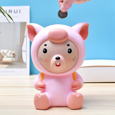 老鼠存钱罐摆件鼠年礼品公仔儿童玩具礼物卡通广告礼品储蓄罐钱罐|ru